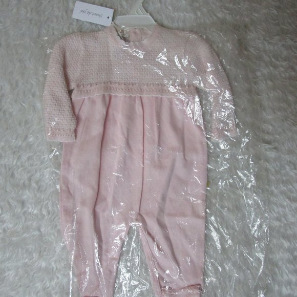 "Chant De Joie" Beautiful Baby Girl Pink Romper/Stretchie/Outfit 3-6 Months NWT - Picture 1 of 12